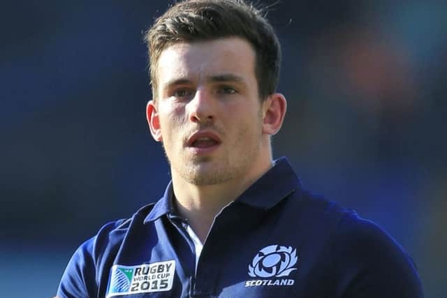 Matt Scott injured his elbow playing for Edinburgh last Friday