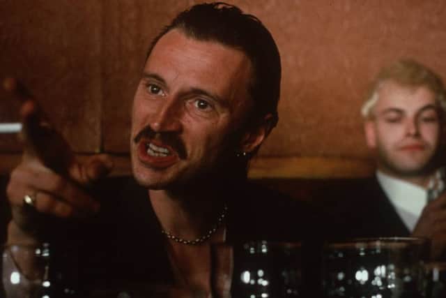 Robert Carlyle as Begbie in the Scottish film.