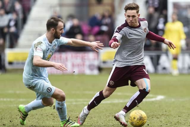 Hearts' Sam Nicholson is one of a clutch of Jambos called into the Scotland Under-21 squad. Pic: SNS