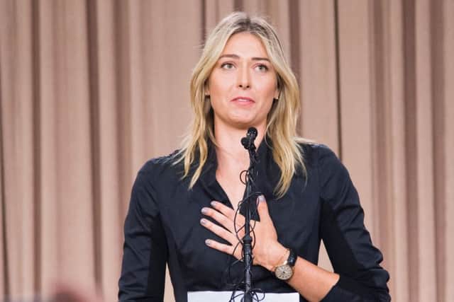Maria Sharapova reveals news of her failed drugs test. Picture: Robyn Beck/AFP/Getty Images