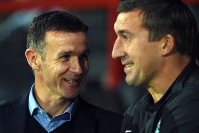 Jim McIntyre and Alan Stubbs will see their sides go head-to-head on Sunday. Picture: SNS