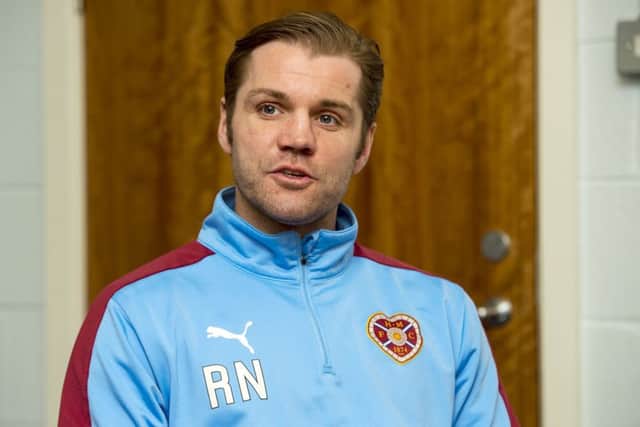 Robbie Neilson talks to the press ahead of his side's fixture against Dundee. Picture: SNS