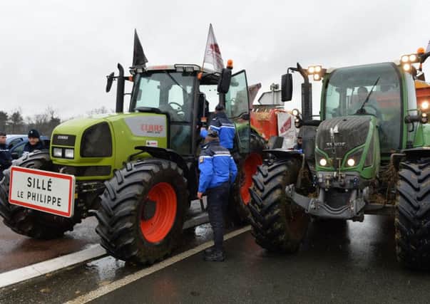 French farmers protest over falling prices. Picture: Jean-Francois Monier/AFP/Getty Images