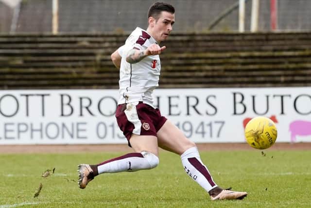 Hearts' Jamie Walker opens the scoring. Picture: SNS Group