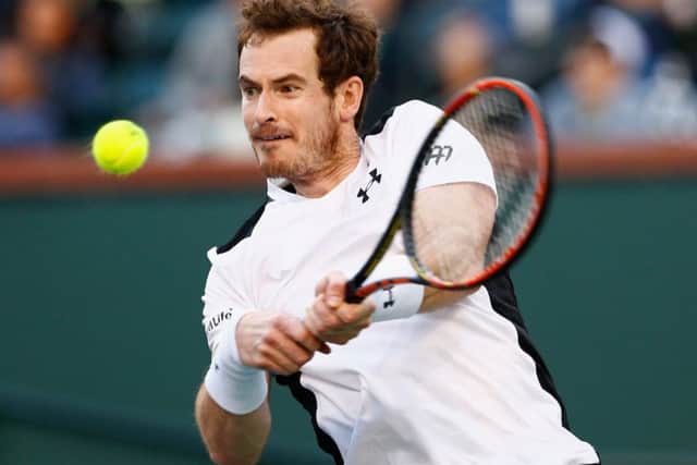 Andy Murray had to adjust to very different conditions against Marcel Granollers in the desert. Picture: Getty