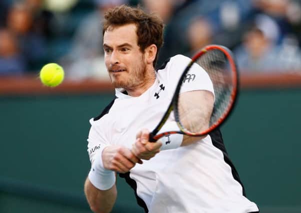 Andy  Murray had to adjust to very different conditions against Marcel Granollers in the desert. Picture: Getty
