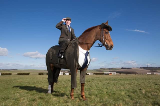 Designer creates world's first Harris Tweed suit for a racehorse