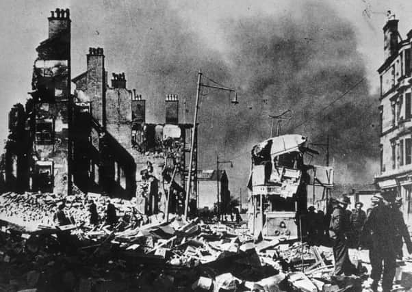 Scenes from the aftermath of the Clydebank Blitz. Picture: Clydebank Library