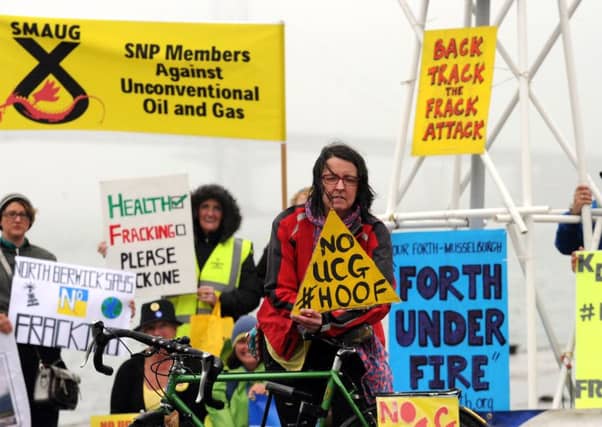 Anti-frasking demonstrators. Picture: Lisa Ferguson