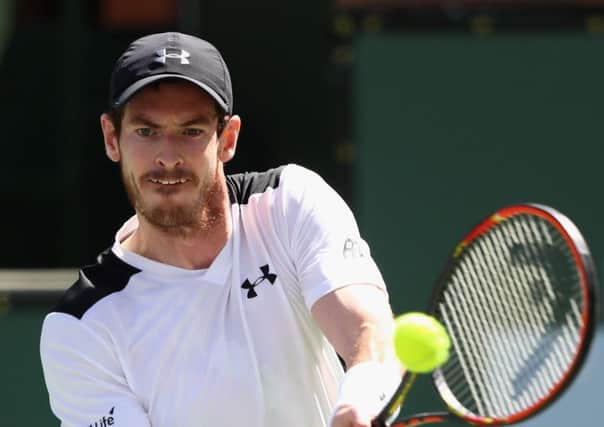 Andy Murray fell to a disappointing defeat at the BNP Paribas Open in California. Picture: Getty