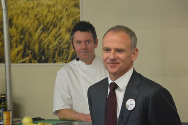 Dave Lewis, Tesco chief executive at cooking demonstration for Launch of surplus food initiative at Southampton Tesco Extra store. Picture: Ben Mitchell/PA Wire