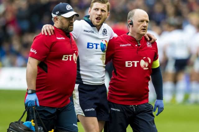 Scotland's Finn Russell had to go off early against France due to a concussive injury. Picture: Bill Murray/SNS/SRU