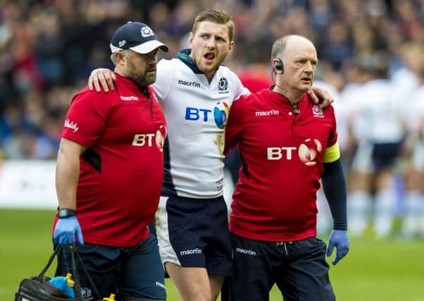 Scotland's Finn Russell had to go off early against France due to a concussive injury. Picture: Bill Murray/SNS/SRU