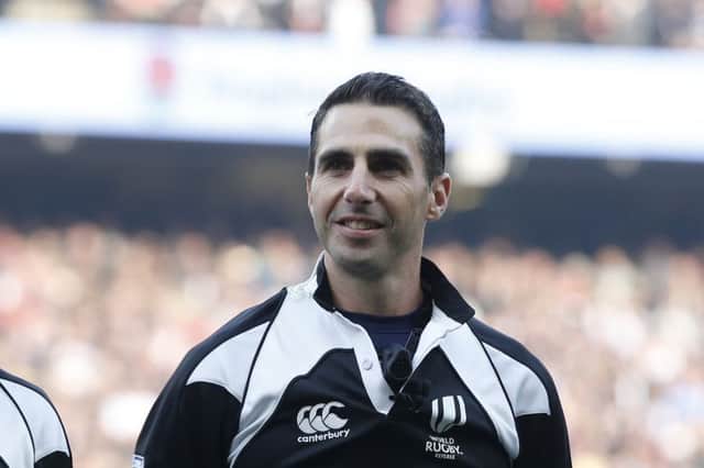 Referee Craig Joubert, who denied Scotland in the World Cup quarter-final, will be touch judge against Ireland on Saturday. Picture: Alastair Grant/AP