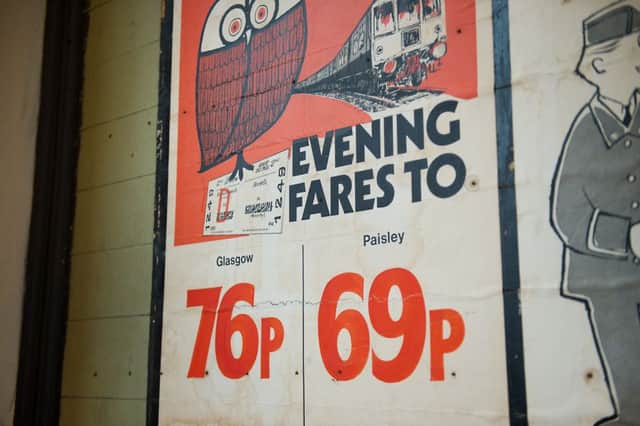 The posters were uncovered at the Grade A-listed Wemyss Bay station on the Firth of Clyde. Pictures: John Devlin/TSPL
