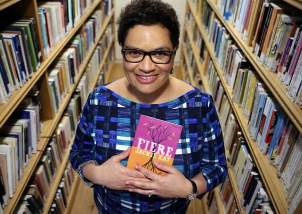 New Makar Jackie Kay (National Poet for Scotland) with her book Fiere at the Scottish Poetry Library in Edinburgh Picture: Andrew Milligan/PA Wire