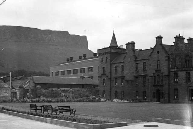 Back view of Queensberry House, Canongate, Edinburgh where the canibal once lived.