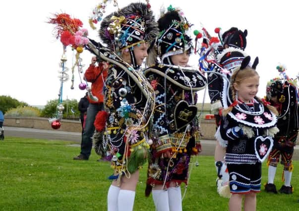 Richly decorated in trinkets, pom poms and baubles, the Festival of the Horse costumes became more elaborate every year. PIC Linda Drever.
