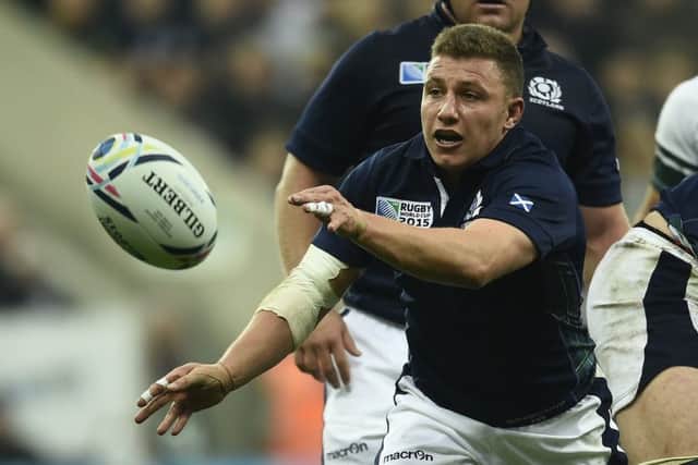 Duncan Weir has been preferred to Peter Horne at stand-off for the match in Dublin. Picture: Lionel BonaventureAFP/Getty Images