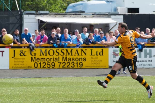 Chopra netting his only goal this season against Rangers. Picture: SNS