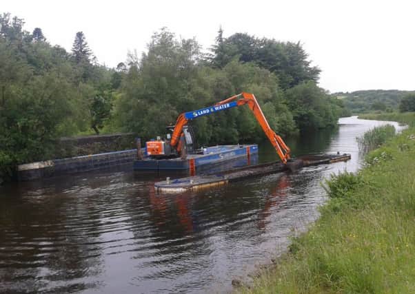 A clean up is taking place on the Union Canal between Falkirk and Edinburgh. Picture: Contributed