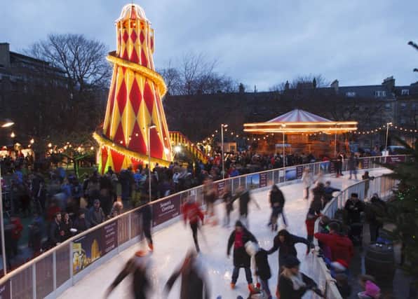 Ice-skating in Edinburghs St Andrew Square over the festive period. Picture: Toby Williams