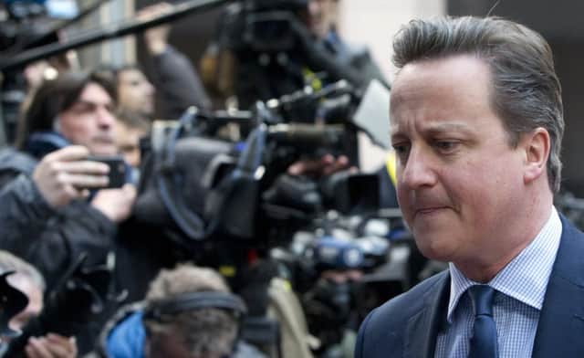 David Cameron met with European leaders at the summit in Brussels yesterday. Picture: AP