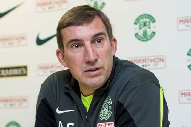 Hibs head coach Alan Stubbs admits his side must prove they belong in the Premiership by actually winning promotion. Picture: Ross Parker/SNS Group