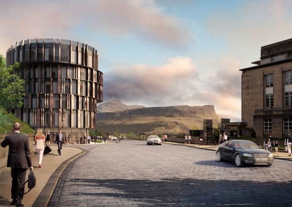 Artist's impression of the Rosewood Hotel proposal on the site of Edinburgh's Royal High School. Picture: Contributed
