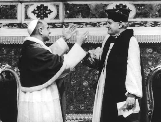 1966: A Pope and an Archbishop of Canterbury met for the first time in 400 years. Picture: Getty