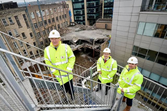 From left: George, Tim and Paul Stevenson of GSS Developments at the Semple Street site in Edinburgh. Picture: Contributed