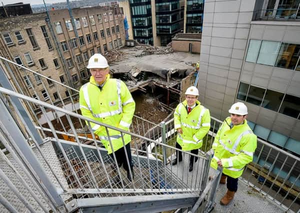 From left: George, Tim and Paul Stevenson of GSS Developments at the Semple Street site in Edinburgh. Picture: Contributed