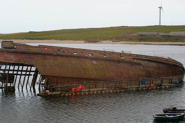 One of the blockships popular with divers in Scapa Flow, Orkney. Picture: Scapa Flow Wrecks