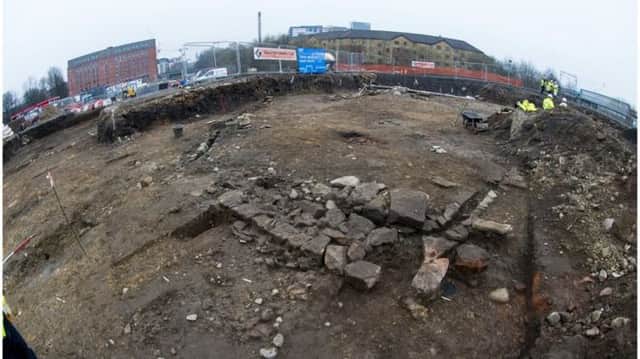 The ancient remains were unearthed in Partick, close to the River Kelvin