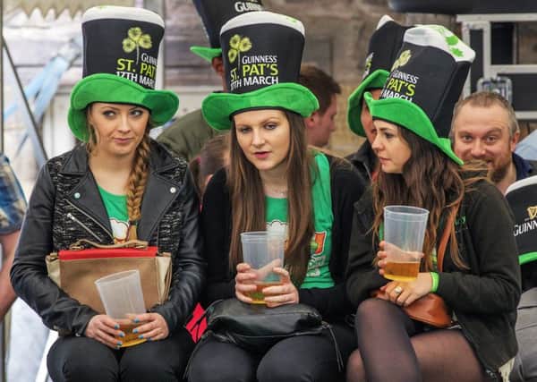 University students enjoy St Patrick's Day in Edinburgh's Cowgate. Picture: Macolm McCurrach