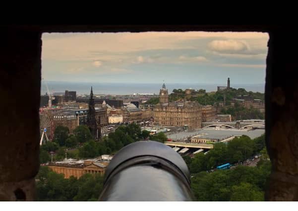 A view of Edinburgh from the castle