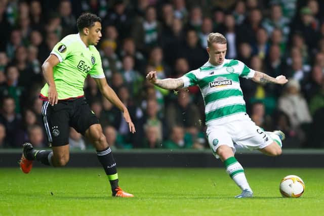 Leigh Griffiths in action for Celtic against Ajax. Hoops chief Peter Lawwell has said the club are among Europe's elite clubs. Picture: John Devlin