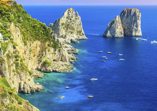 Capri's Faraglioni cliffs