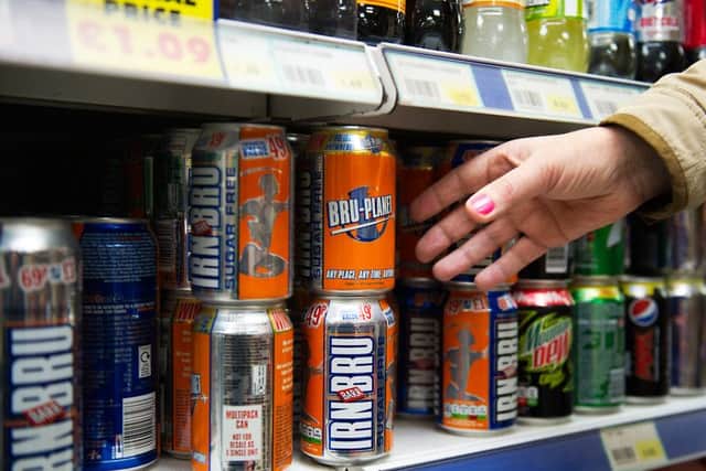 Irn-Bru cans