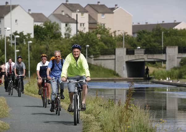 Qualified ride leaders from Bike Station are taking to the towpaths of the Forth and Clyde Canal. Picture: Contributed