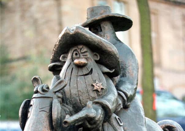 A statue of Lobby Dosser, Bud Neil's classic cartoon, was unveiled in Glasgow in 1998. Picture: Robert Perry
