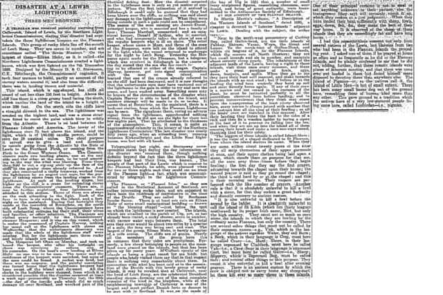 The original article as it appeared in The Scotsman in December 28, 1900