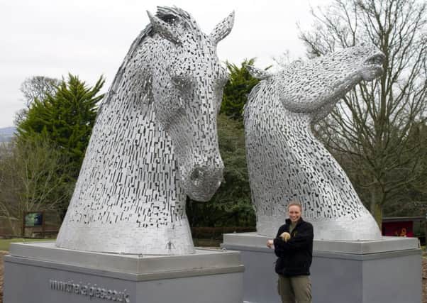 The Kelpies Maquettes are now in position at RZSS Edinburgh Zoo for fans to enjoy during the International Science Festival. Picture: Edinburgh Zoo