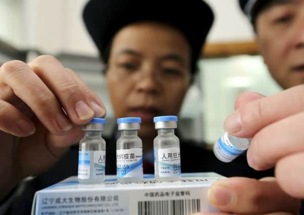 China's State Food and Drug Administration inspect 'suspect' vaccines. Picture: AP