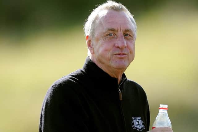 Cruyff at the Alfred Dunhill Links Championship in 2010 at Kingsbarns.  

Picture: Neil Hanna