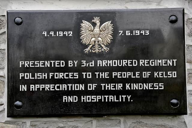 Service held at Kelso War Memorial to commemorate the links between leso and polish soldiers during WW2. Picture: TSPL
