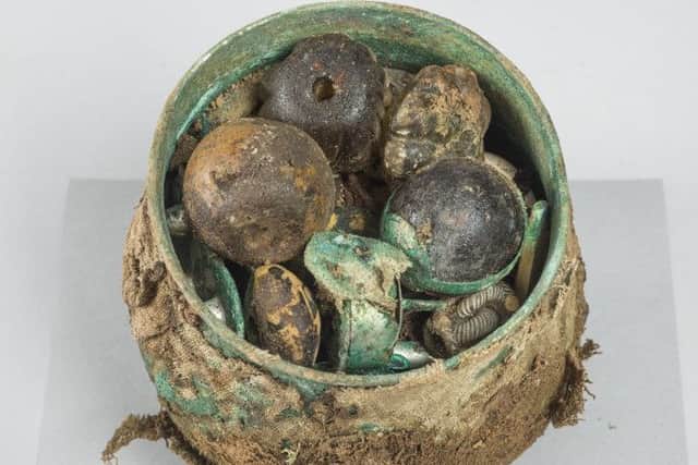 The Viking cache of objects were, until recently, contained in a Carolingian (West European) vessel, or pot, which was part of a wider hoard amounting to approximately 100 items. Picture: Contributed