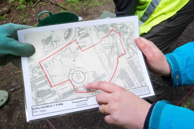 A map of an archaeological site. Picture: Alex Hewitt