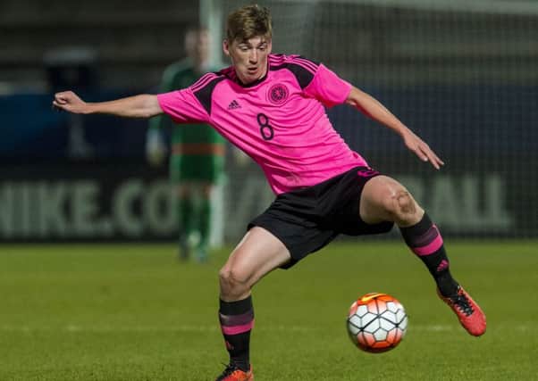 Ryan Gauld in action for Scotland under-21s. Picture: SNS