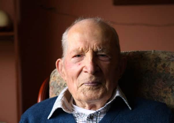 108 year old Alf Smith from the Carse of Gowrie. Alf is Scotland's oldest man.